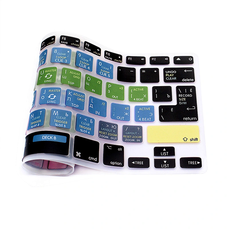 OEM traktor kontrol s4 shortcut keyboard covers Silicone Russian Keyboard laptop skin Dust Covers for macbook air keyboard skin