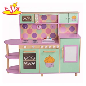 Nuevo diseño para niños juego de cocina de juguete de madera mejor juego de cocina para niños de madera divertidos niños pequeños cocina de madera juguetes W10C283