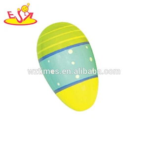 Wholesale musical instrument colourful wooden egg shaker customize mini wooden egg shaker for kids W07I076