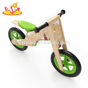 Wholesale cartoon style children wooden green balance bike best wooden green balance bike W16C184