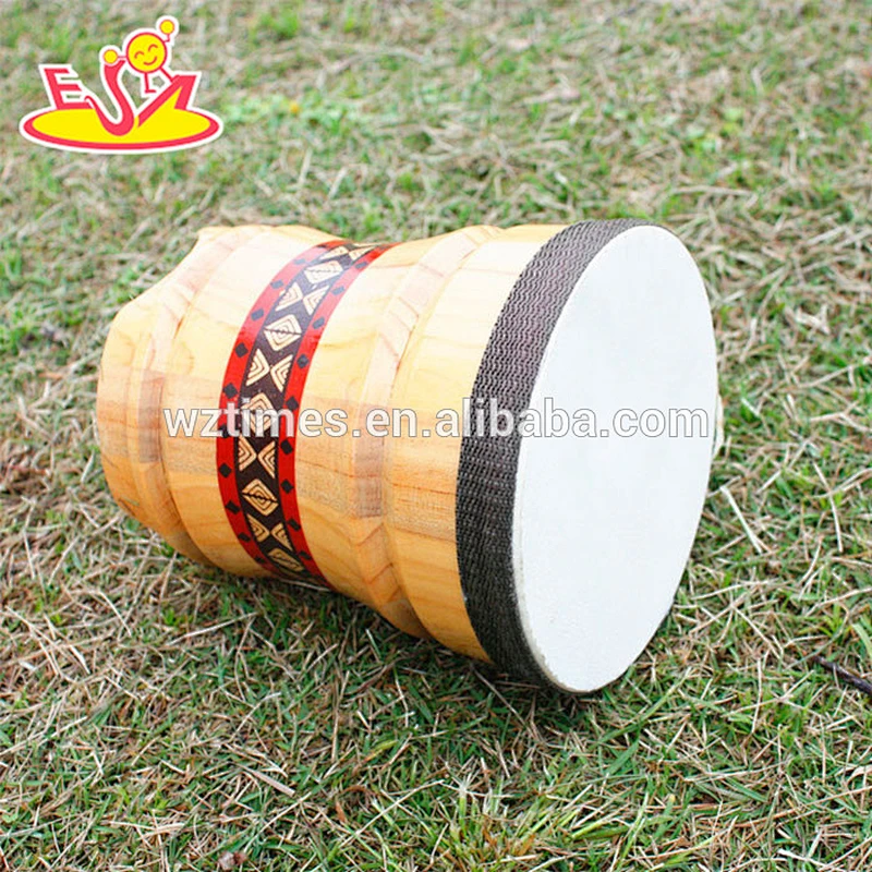 2018 wholesale children wooden toy drum multi-function baby wooden toy drum new design kids wooden toy drum W07A098