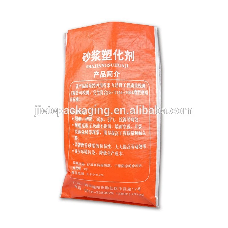 packaging material cement, mortar, putty pp woven bag with color printing and lamination 20kg 25kg