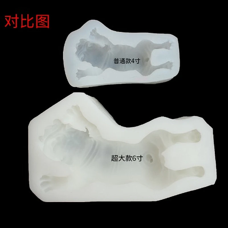 2 Size Dirty dog 3D Shar Pei Dog Mousse Cake Silicone Mould for Fondant Chocolate Candy Mold