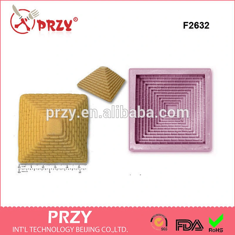 F2632 pyramid silicone mold pyramid fondant mold for cake decoration