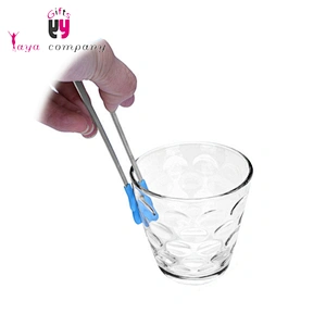 Kitchen Tools Stainless Steel Silicone Ice Tong For Ice Cube Maker Genie
