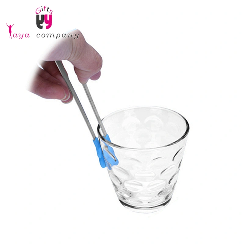 Kitchen Tools Stainless Steel Silicone Ice Tong For Ice Cube Maker Genie