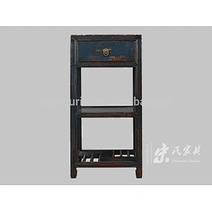 Chinese antique wooden vase stand corner flower stand