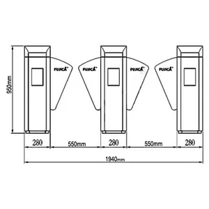 Fingerprint Access Control Flap Barrier Building Counter Electronic Turnstile For Ticket Management System