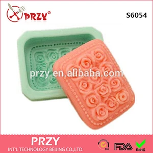 Valentine's day series 12 rose handmade silicone soap mold