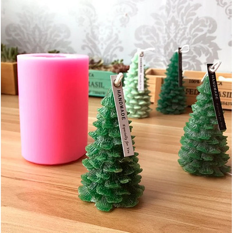 DIY 3D Christmas Tree Craft Art Silicone Candle mold Craft Molds Handmade Soap mould