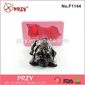 2015 newest animal silicone fondant mold/3d dog silicone mold