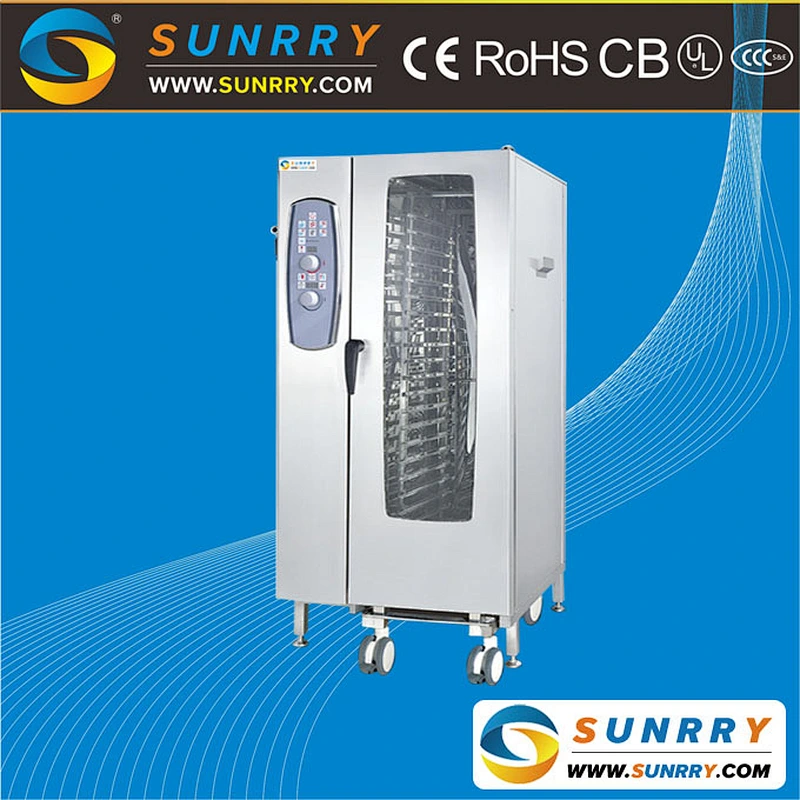 Professional commercial 20 trays rational electric combi oven with stable and safe fire heating system