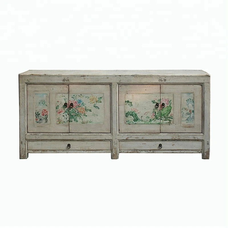 chinese antique rustic distressed drawer storage cabinet furniture