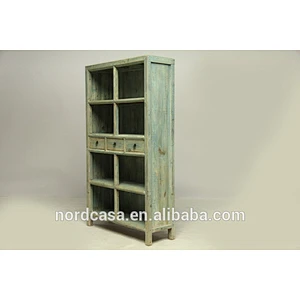 Antique recycle solid wood bookcase