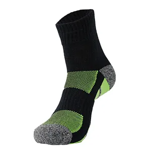 cotton free terry jacquard non slip sport socks