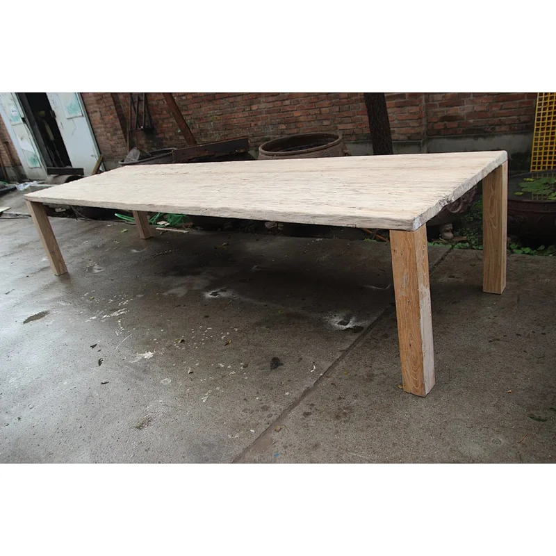 Chinese Long raw rustic dinning table