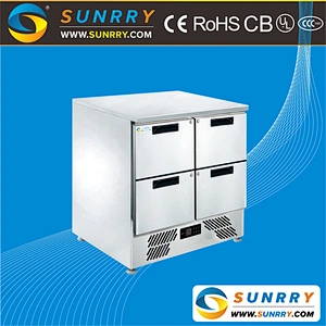 High Quality 4 Door Commercial Kitchen Work Table Refrigerator