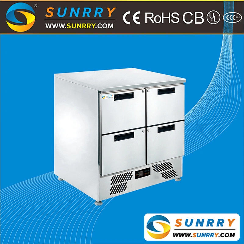 High Quality 4 Door Commercial Kitchen Work Table Refrigerator