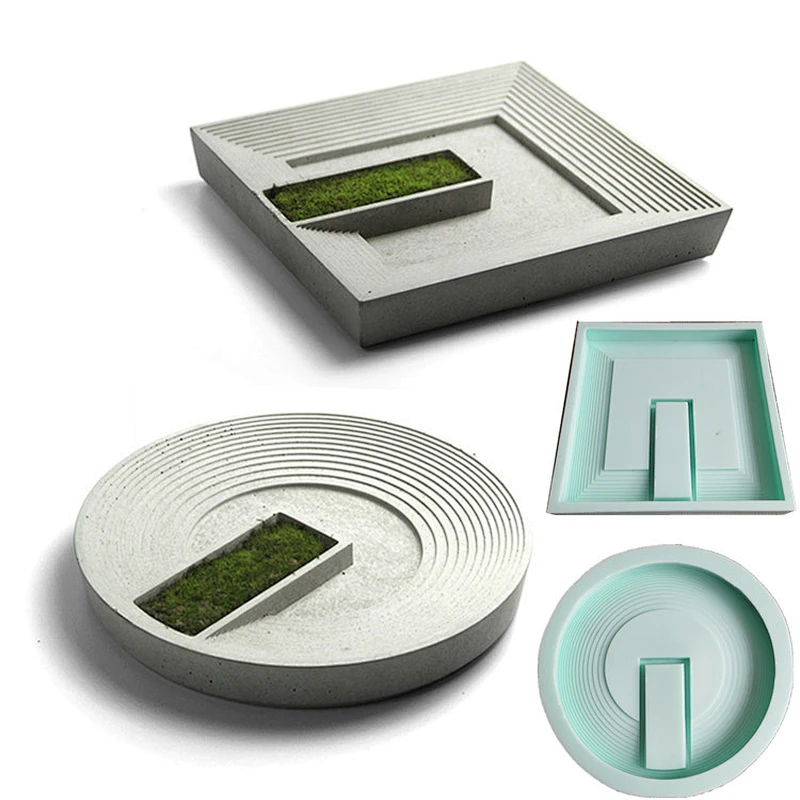 Concrete Planter molds Silicone cement flower pot decoration Mould