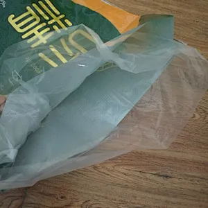 Factory sale custom double-sided printing pp woven bag with liner 25kg