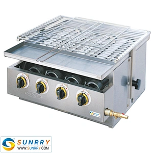 Gas and electric barbecue grill with 7000 watt terracotta barbecue grill tables (SUNRRY SY-BR280A)