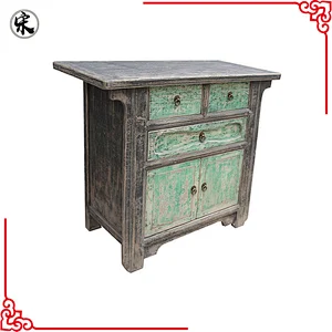 wholesale chinese antique reproduction shabby chic storage buffet furniture for store use
