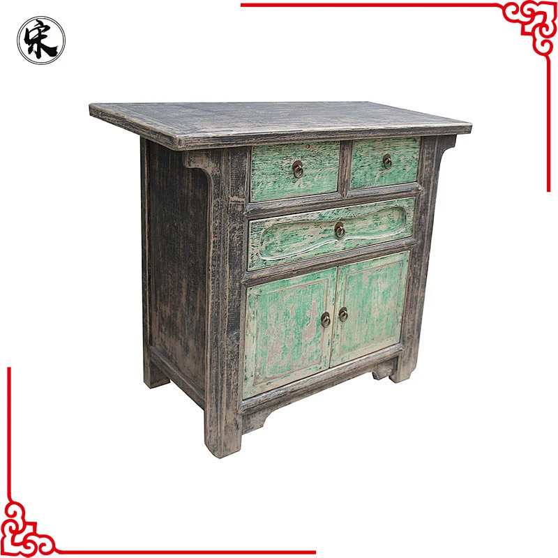 wholesale chinese antique reproduction shabby chic storage buffet furniture for store use