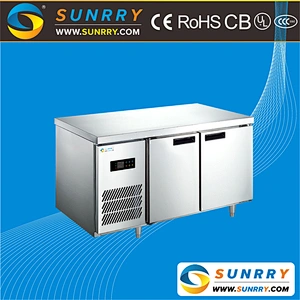 Upright Work Stainless Steel Refrigerator Table With Food Fresh Keeper
