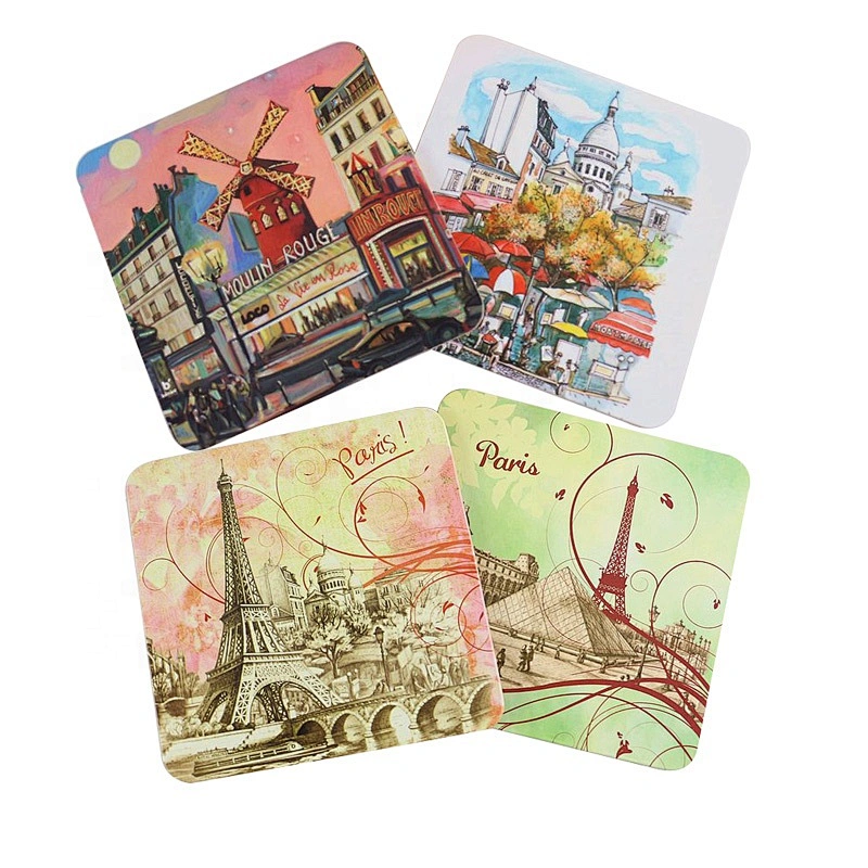2018 Hot Sell Custom multicolor mixed colors cup tea drink coaster