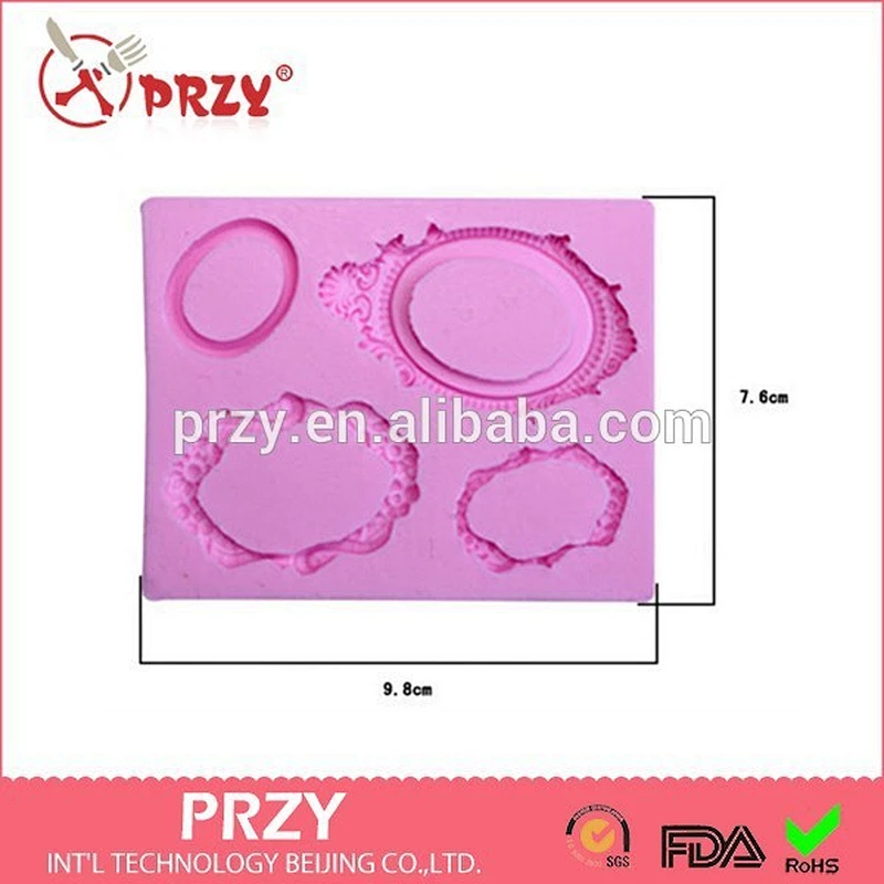 mirror frame fondant silicone molds