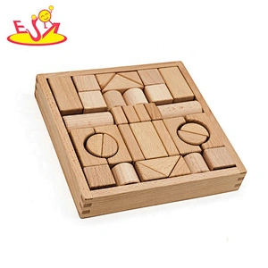 2019 Top sale 28 pieces kids wooden building blocks toys for wholesale W13A172