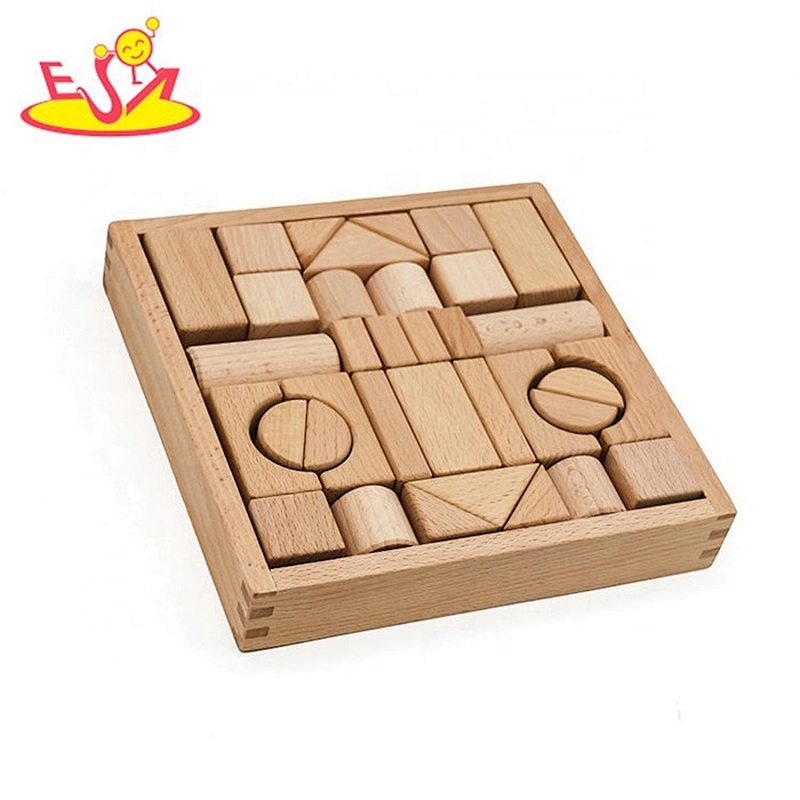 2019 Top sale 28 pieces kids wooden building blocks toys for wholesale W13A172
