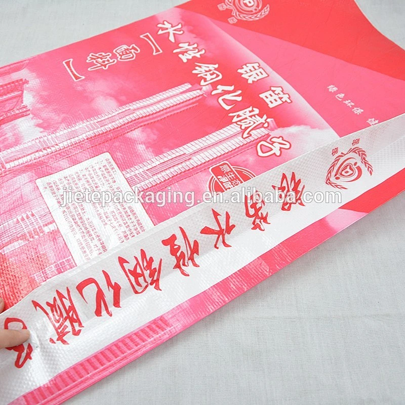 Red printed high quality custom pp woven cement, putty powder bag