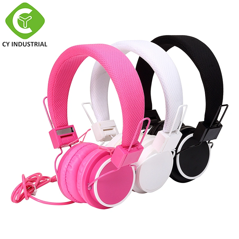 wholesale china factory 40mm speaker earphones wired noise cancelling headphone with mic