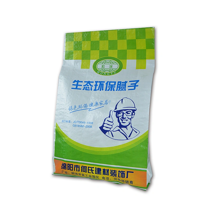 China pp woven cement packing bag for tile adhesive,wall putty powder,pitch