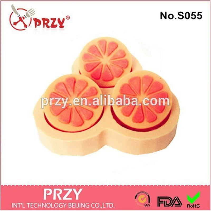 silicone orange shape soap mold , silicone fruit shape soap mold