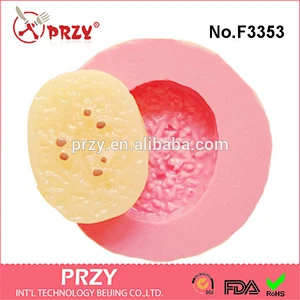 F3353 Banana Slice Fruit Flexible Silicone Mold silicone cake decoration mold silicone candy mold