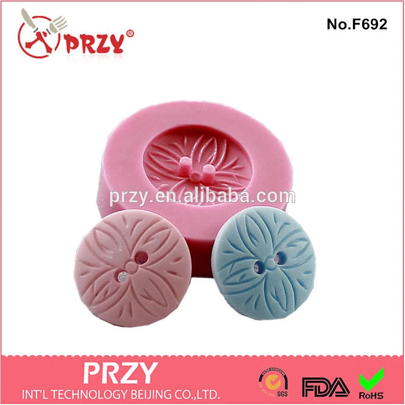 F692 PRZY fondant Button Mold Flexible Silicone Mould