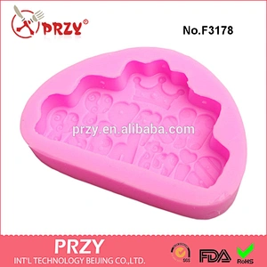 F3178 English Happy birthday candles handmade soap silicone mold plaster mold