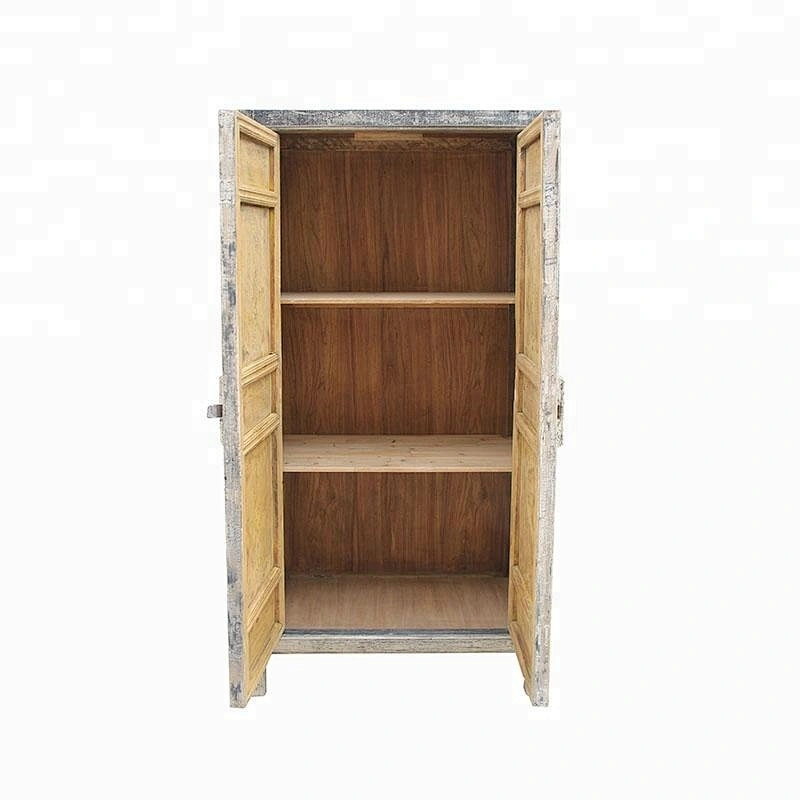 beijing wholesale rustic reclaimed old wood shabby chic distressed wardrobe furniture