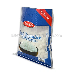 Wholesale customized 100% virgin pp woven 5kg rice bag sack