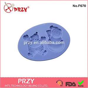 F670 PRZY wholesale decorative silicone christmas soap molds