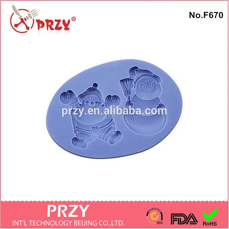 F670 PRZY wholesale decorative silicone christmas soap molds