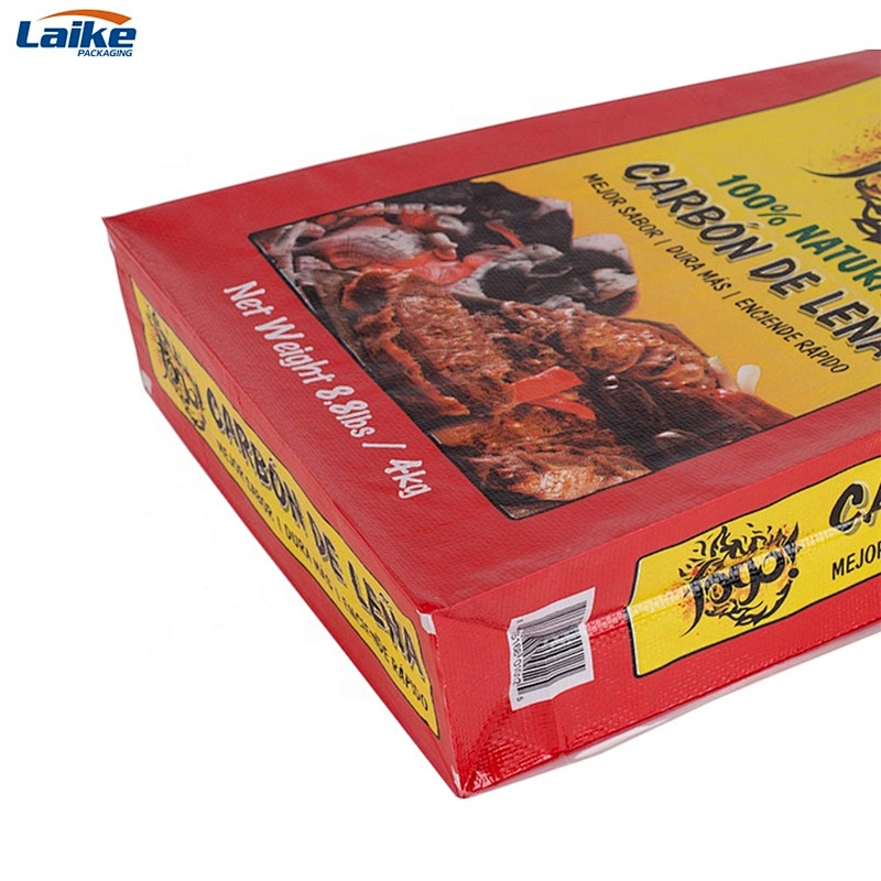 Customize bbq briquette bag for charcoal  packaging bag factory free sample charcoal bag 5kg 10kg