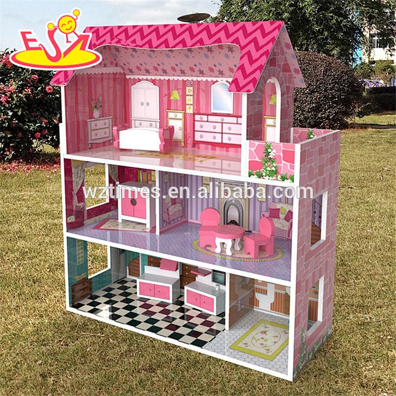 Großhandel neue prodyct holz puppenhaus suite spielzeug kreative diy holz puppenhaus suite spielzeug W06A235