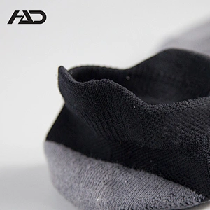 Men's Unisex Black Compression Half Terry Thick Soft Bottom Running Sneaker Ankle Sports Athletic Socks