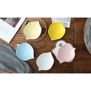 Cheap porcelain plate mini fruit dish ceramic cute design 6 inch for children's lunch