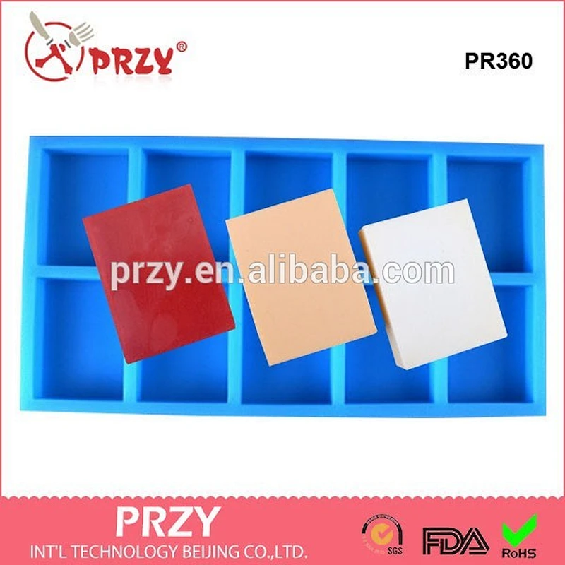 Rectangle Soap Mold Silicone Rubber Mold Tray decorative silicone mold