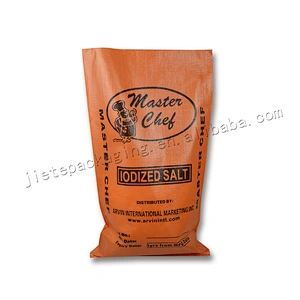 Design printing cheap pp woven iodized salt packing bag