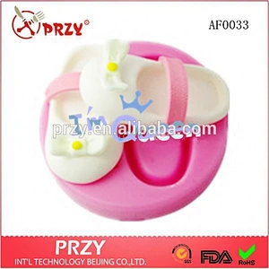 Lovely Baby Shoes Desin Fondant Cake Silicone Molds